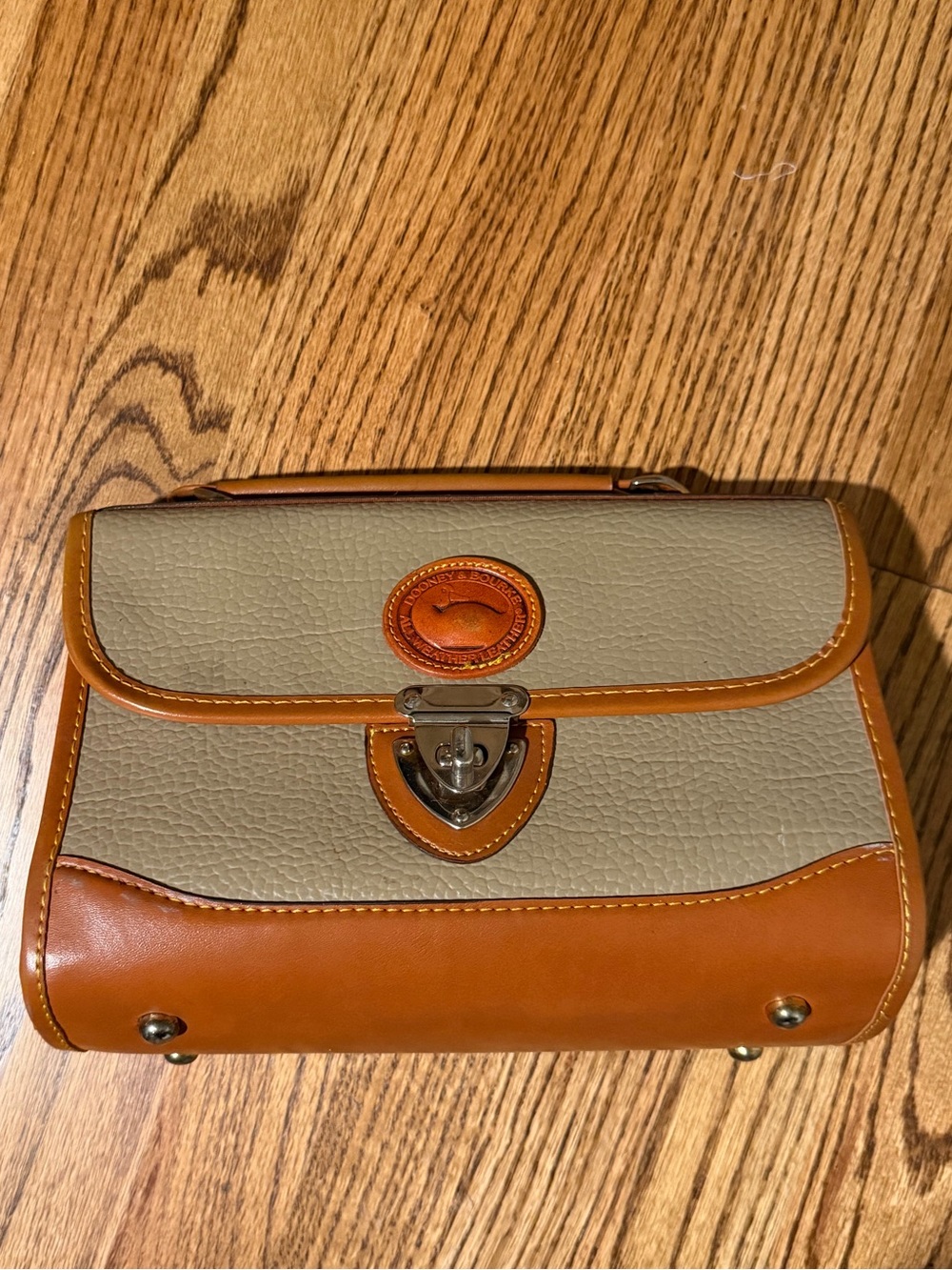 Classic Two-Tone Leather Satchel